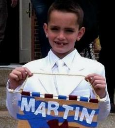 Martin Richard the eight year old victim of the bomb blasts that rocked the Boston Marathon. RIP.