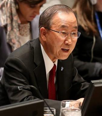 UN Secretary-General Ban Ki-Moon delivers his Security Council speech on Ebola