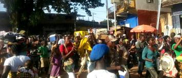 They danced through the streets of Makeni saying the Ebola Virus Disease has been defeated.