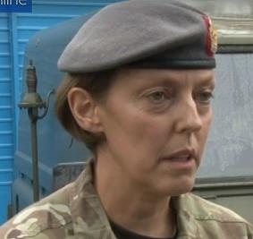 Lt Col Alison McCourt of 22 Field Hospital Aldershot gets an OBE.