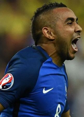 French striker Payet celebrates his country's winning goal. It was classical Payet as he's shown in the English Premier League.