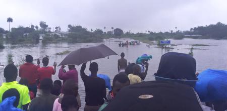 A view of the floods in the south and east of Sierra Leone captured by journalist Umaru Fofana.
