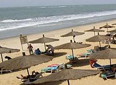 Gambia beach scene