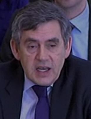 PM Gordon Brown caught on the BBC web during the session