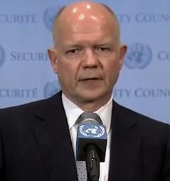 UK Foreign Secretary Hague supports the campaign to bring perpetrators to justice.