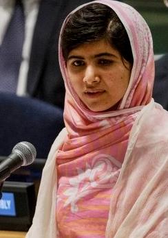 16 year old Malala addressing the UN on Friday July 12, 2013.