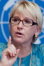 The outgoing former UN Under-Secretary General on Sexual Violence in Conflict Margot Wallstrom of Sweden