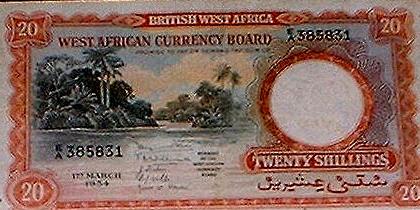 This was legal tender across English-speaking West Africa and the UK
