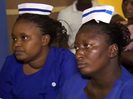 The nurses listen...hoping they would survive it all as they see their colleagues taken in the deadly embrace of Ebola. We wish them well.