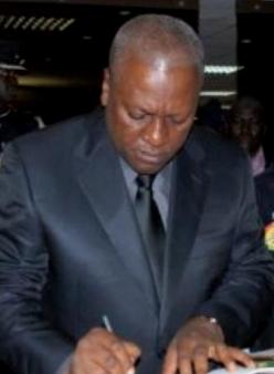 The former Vice President Mahama is now President of Ghana