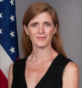 US envoy at the UN Samantha Power. Her country presented the draft resolution to the Security Council which was adopted 15-0.