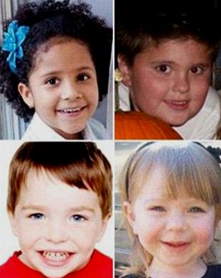 Some of the victims from photos released - these from the online pages of the UK Daily Mail
