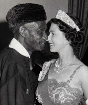 Sir Milton in a dance with HRH the Queen of the United Kingdom