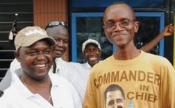 Philip and Umaru after the vote - both suffered under the jackboots of the AFRC/RUF