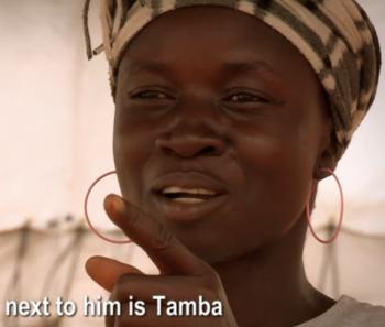 A recovering Kadiatu identifies their children captured on film.