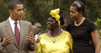 With US President Obama and wife in Nairobi