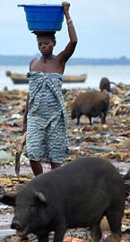 The Sierra Leonean woman - and this in the capital